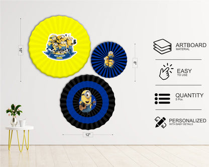 Minion Theme Paper Fan
