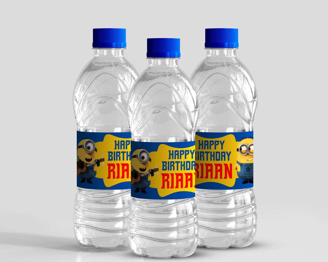 Minion Theme Water Bottle Sticker