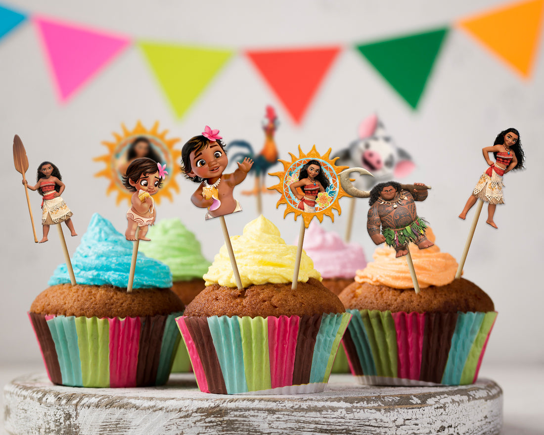 Moana Theme Cupcake topper