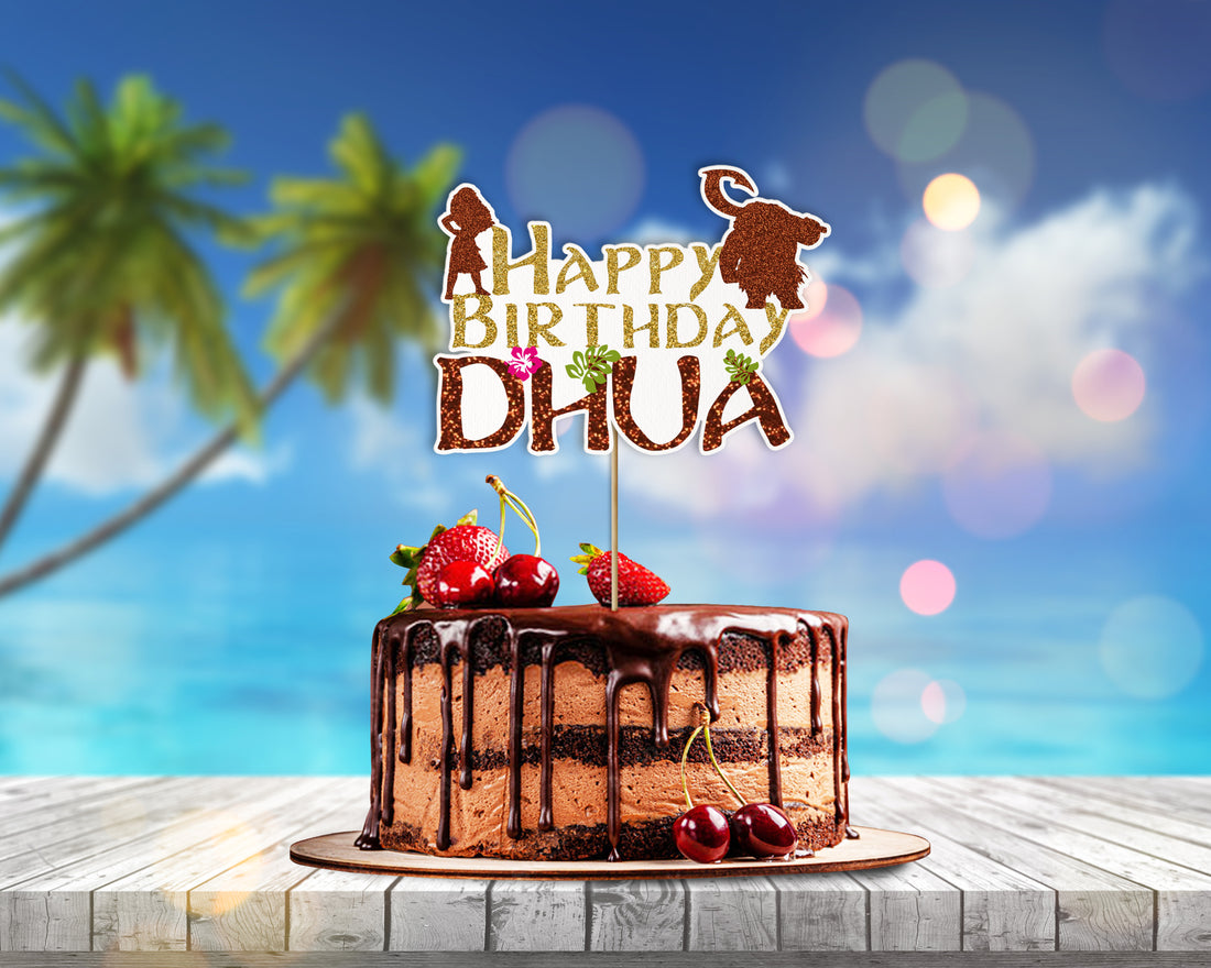 Moana Theme Customized Cake Topper