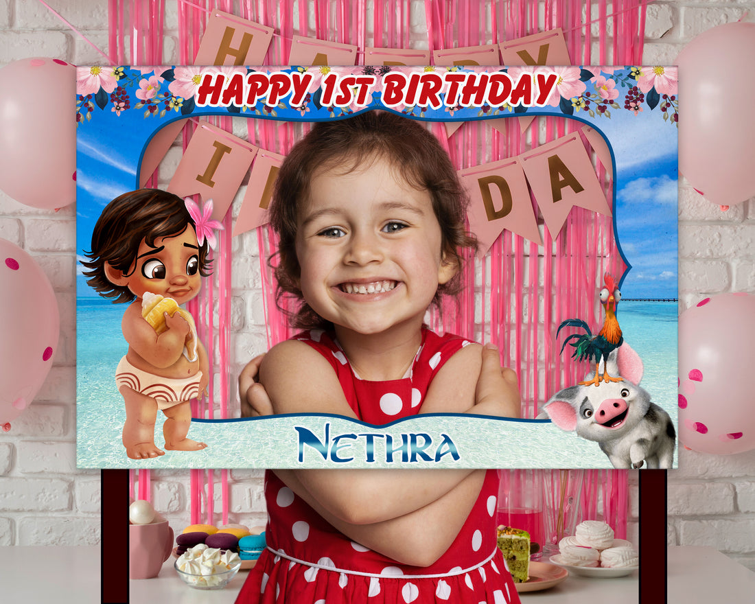 Moana Theme Personalized Photobooth