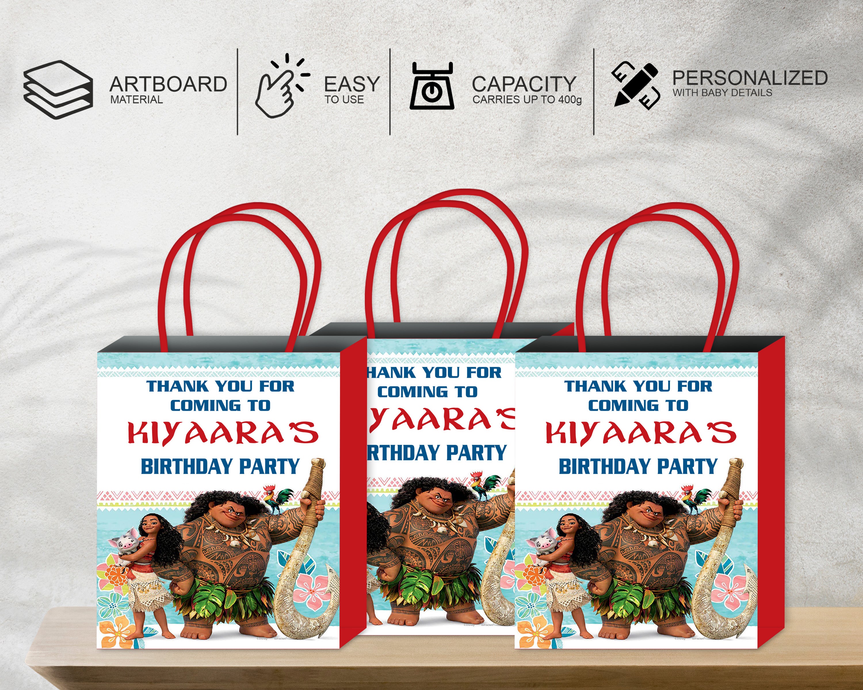 Moana Theme Return Gift Bag