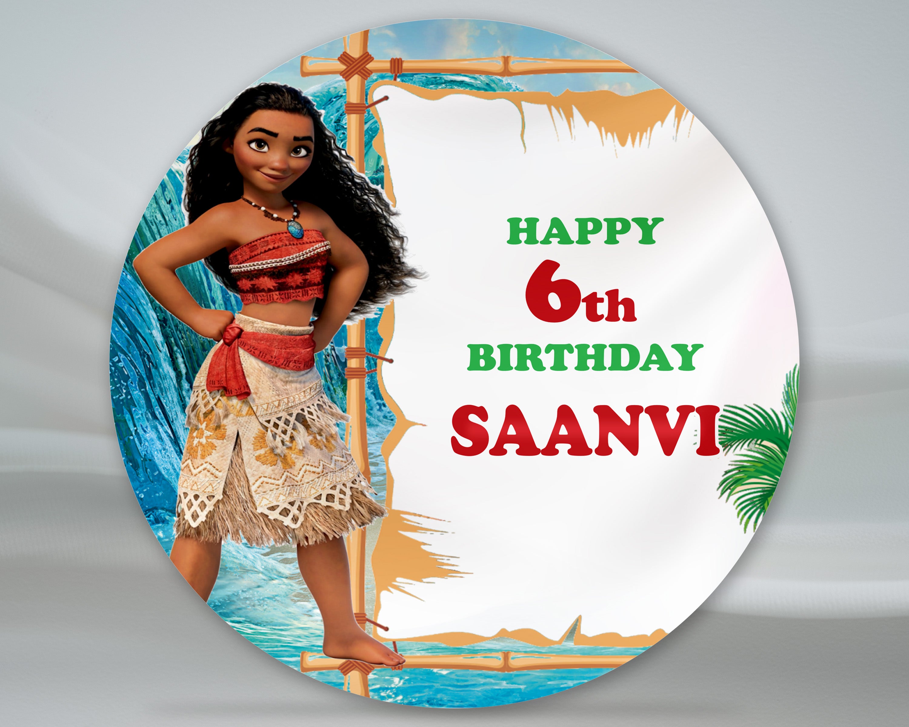 Moana Theme Round Backdrop