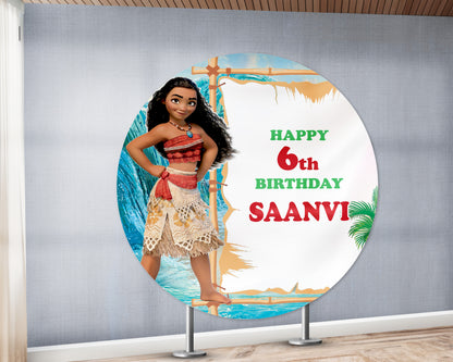Moana Theme Round Backdrop