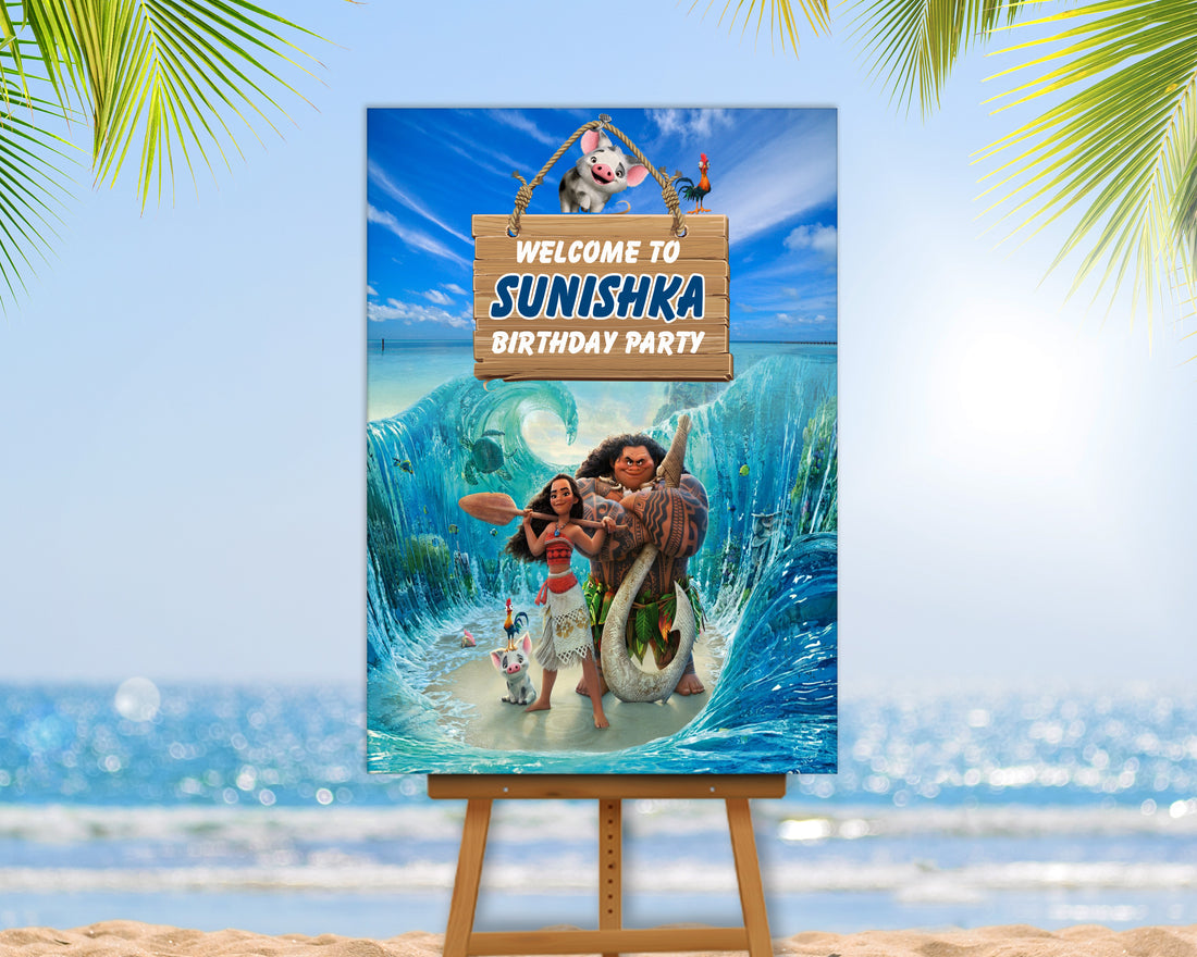 Moana Theme Welcome Board