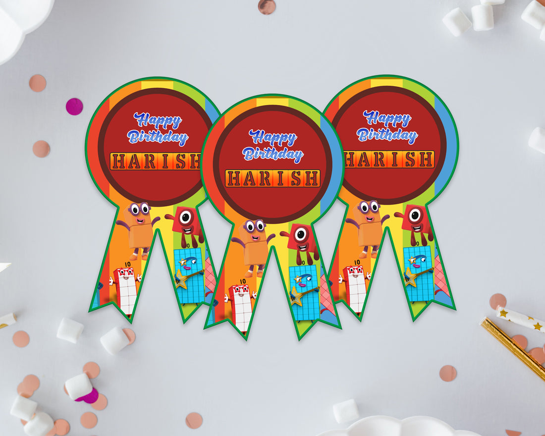 Number Blocks Theme BADGES