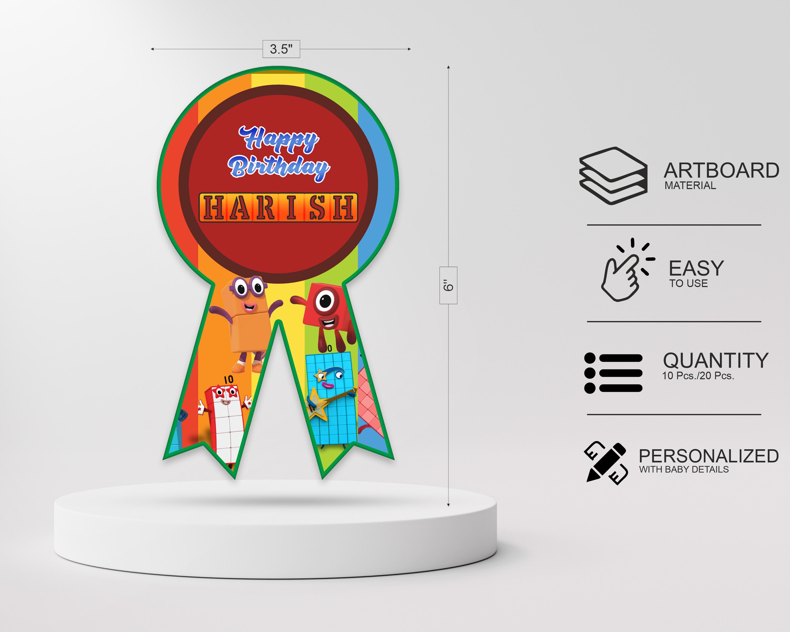 Number Blocks Theme  BADGES