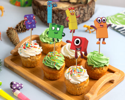 Number Blocks Theme Cup Cake Topper - image 2 of 3 | Party Supplies India