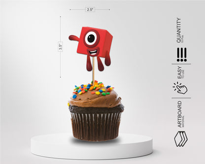 Number Blocks Theme Cup Cake Topper - image 3 of 3 | Party Supplies India