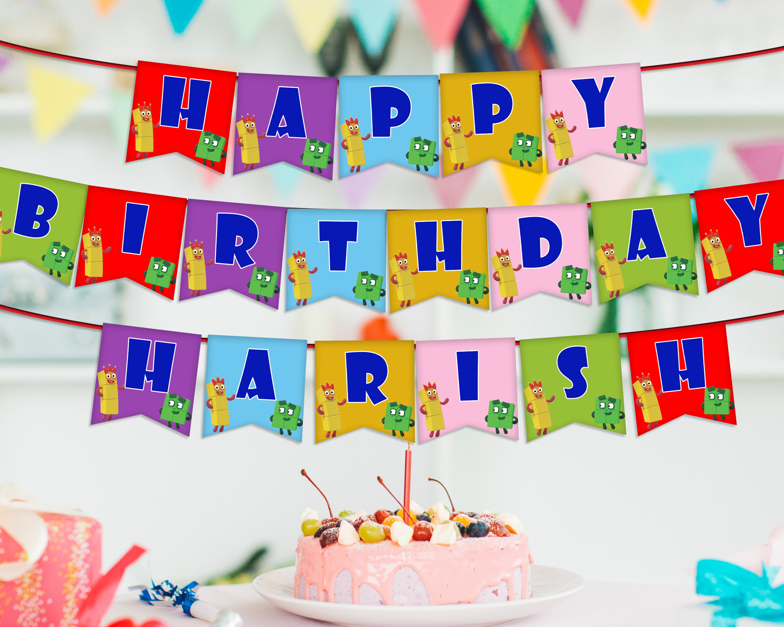 Number Blocks Theme Customized Hanging