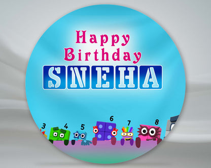 Number Blocks Theme Customized Backdrop