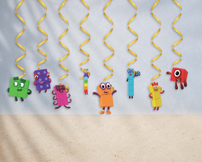 Number Blocks Theme Customized  Swirls