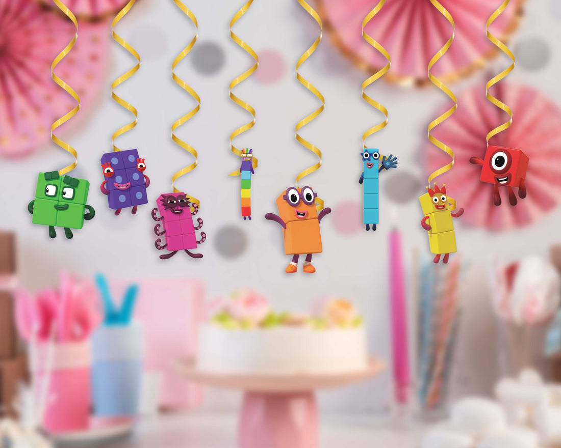 Number Blocks Theme Customized Swirls