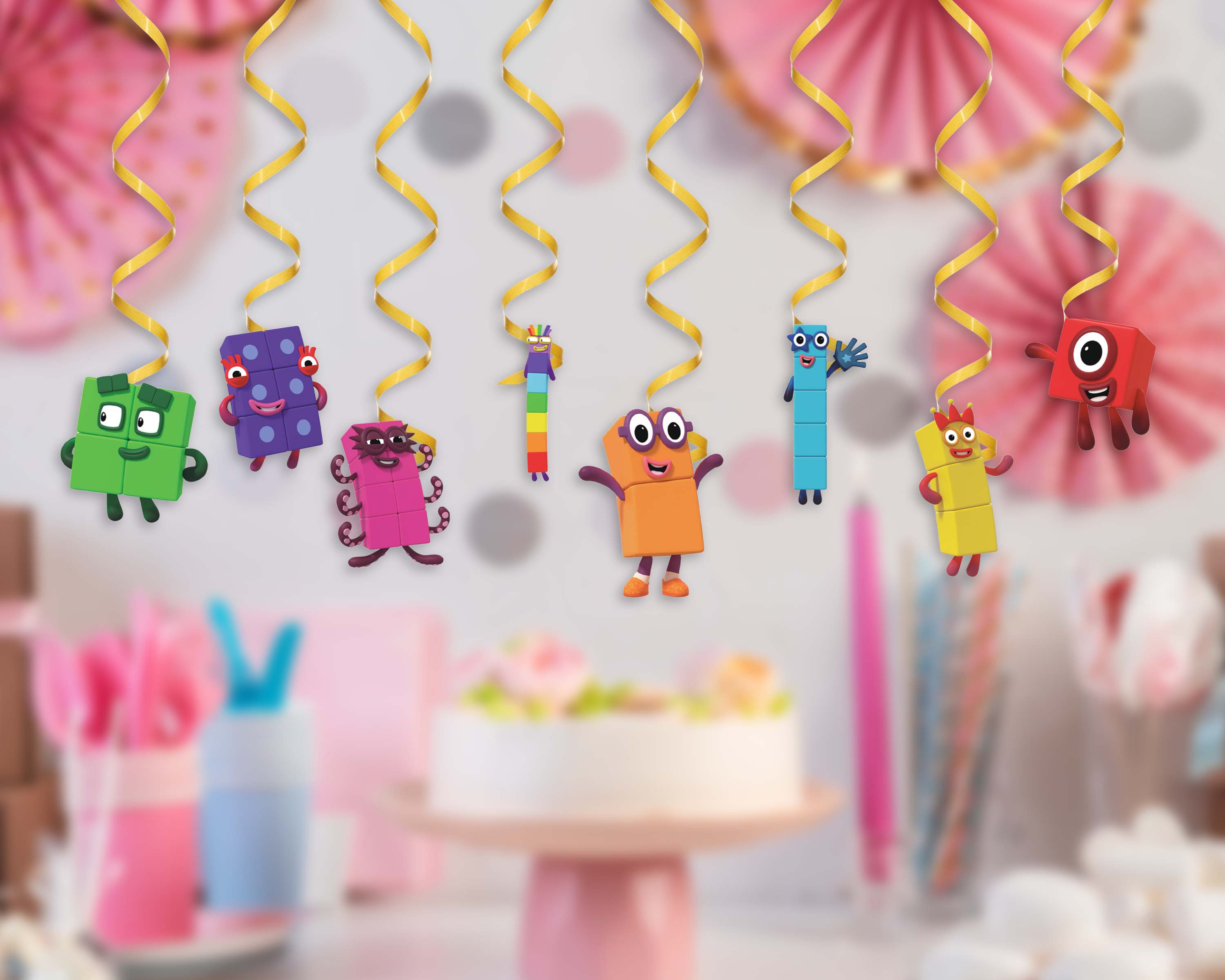 Number Blocks Theme Customized  Swirls