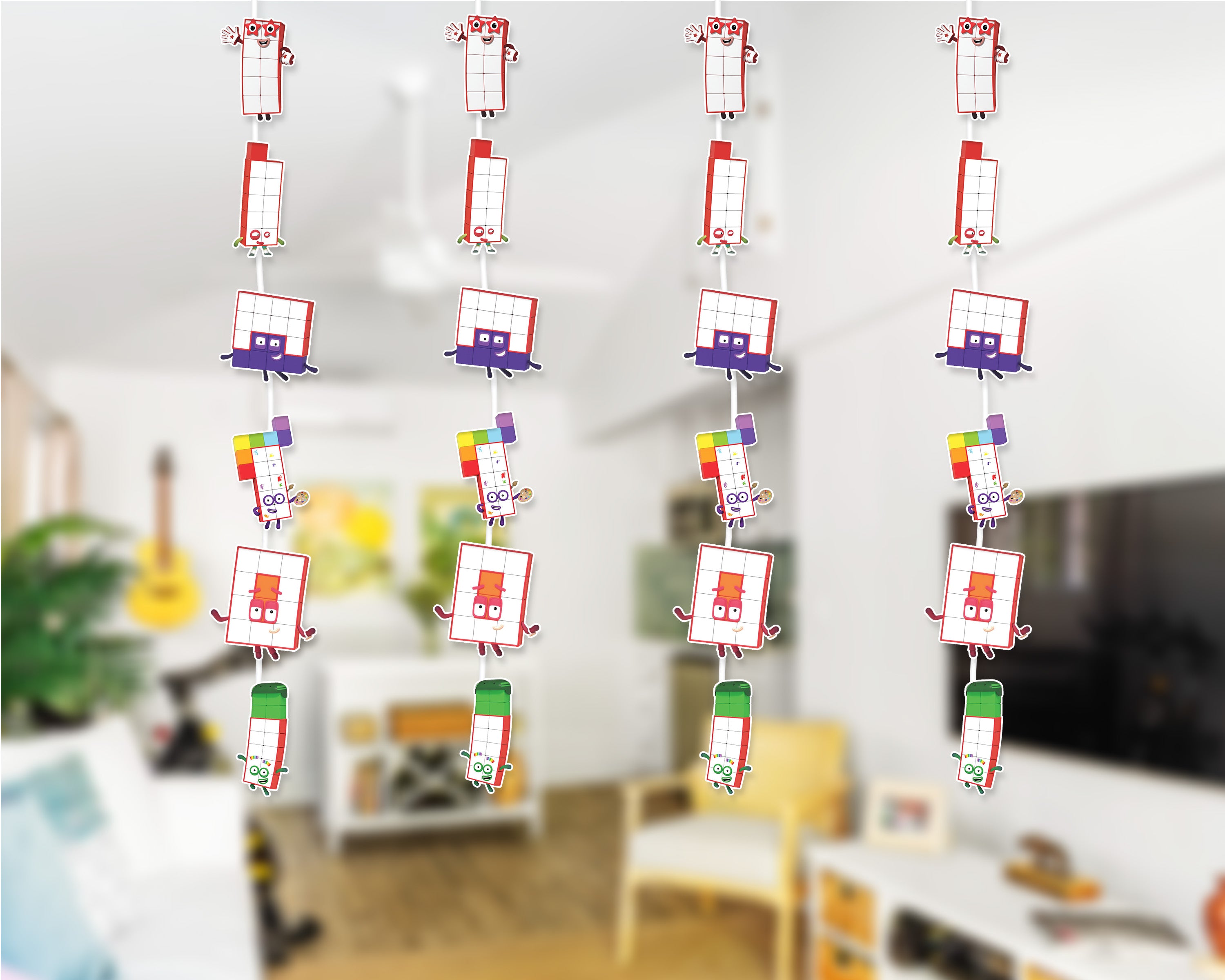 Number Blocks Theme Dangler