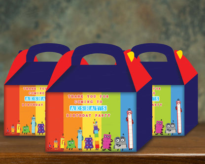 Number Blocks Theme Goodie Return Gift Boxes