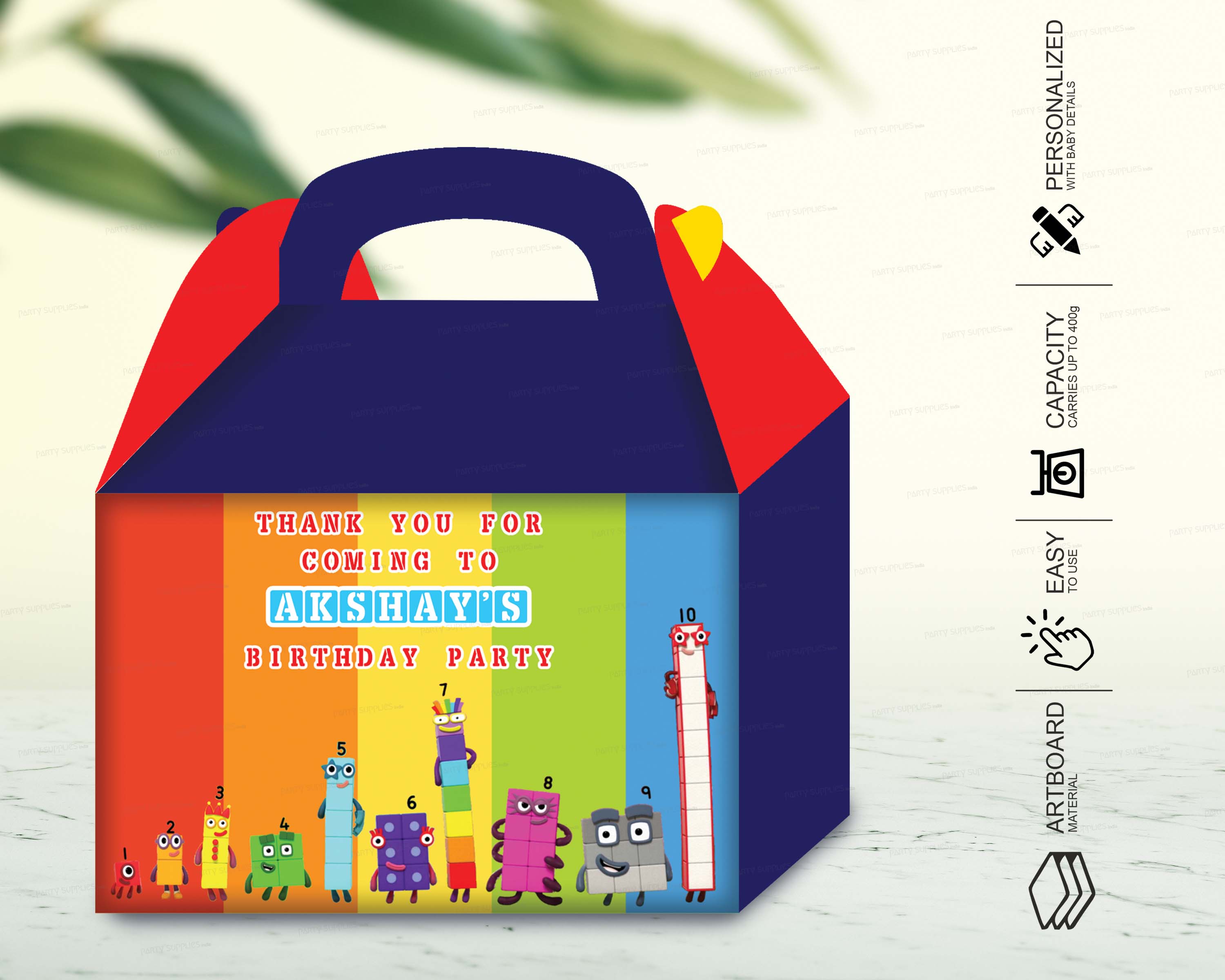 Number Blocks Theme Goodie Return Gift Boxes