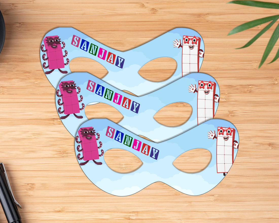 Number Blocks Theme Personalized Eye Mask