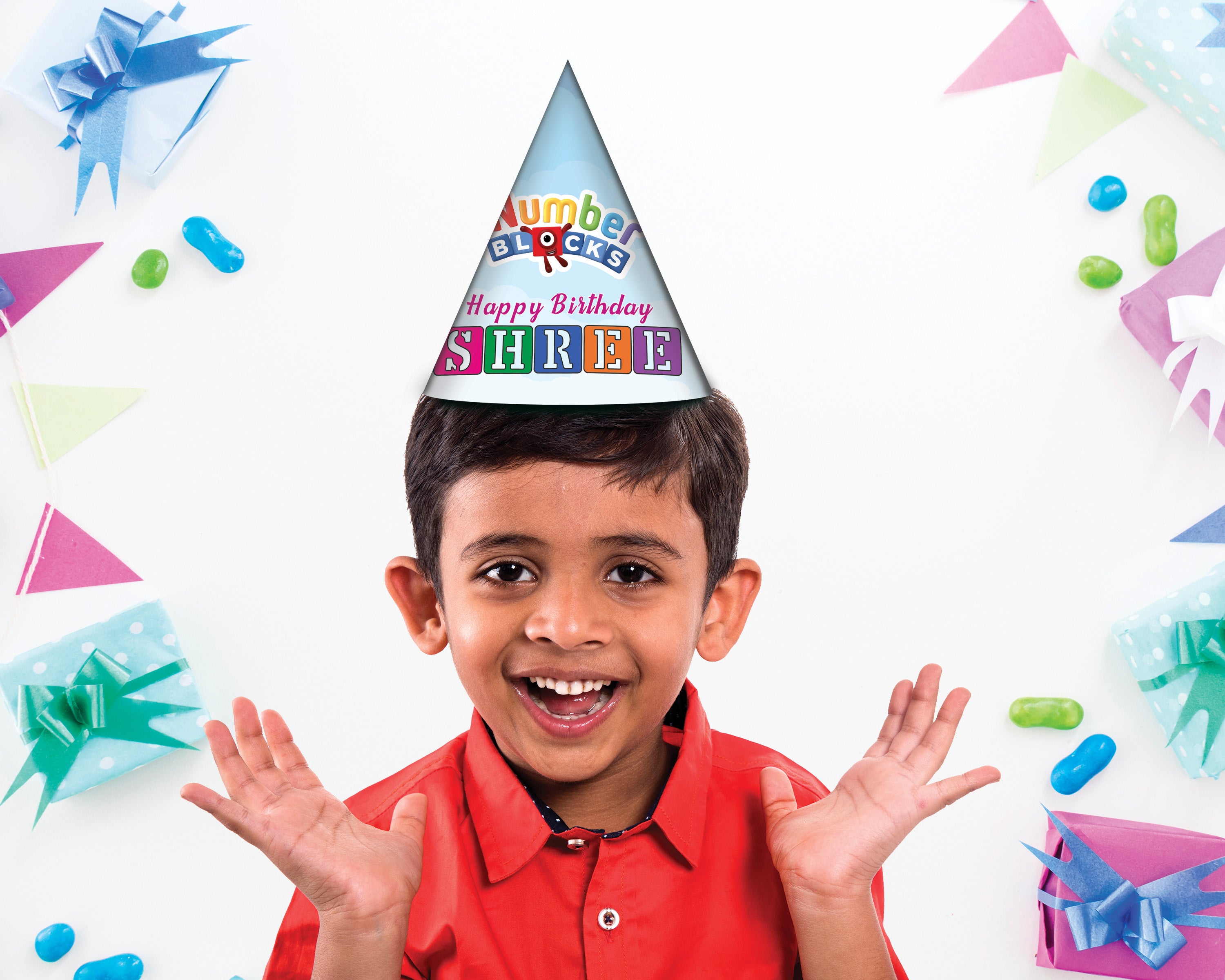 Number Blocks Theme Personalized  Hat