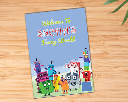 Number Blocks Welcome Board Theme