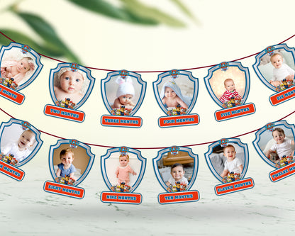 Paw Patrol  Theme 12 Months Banner