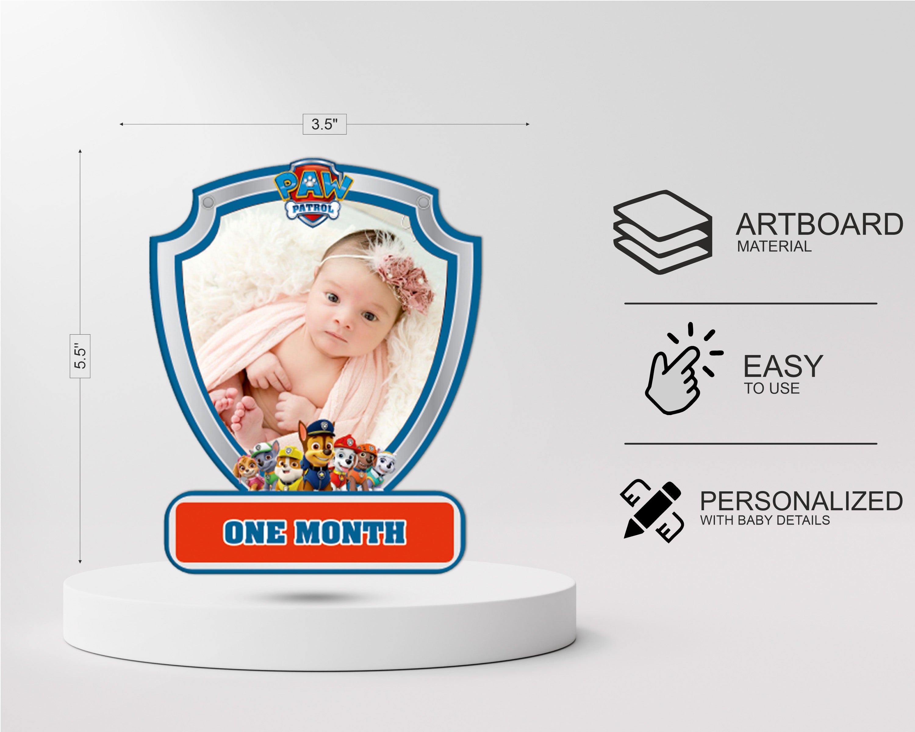 Paw Patrol  Theme 12 Months Banner