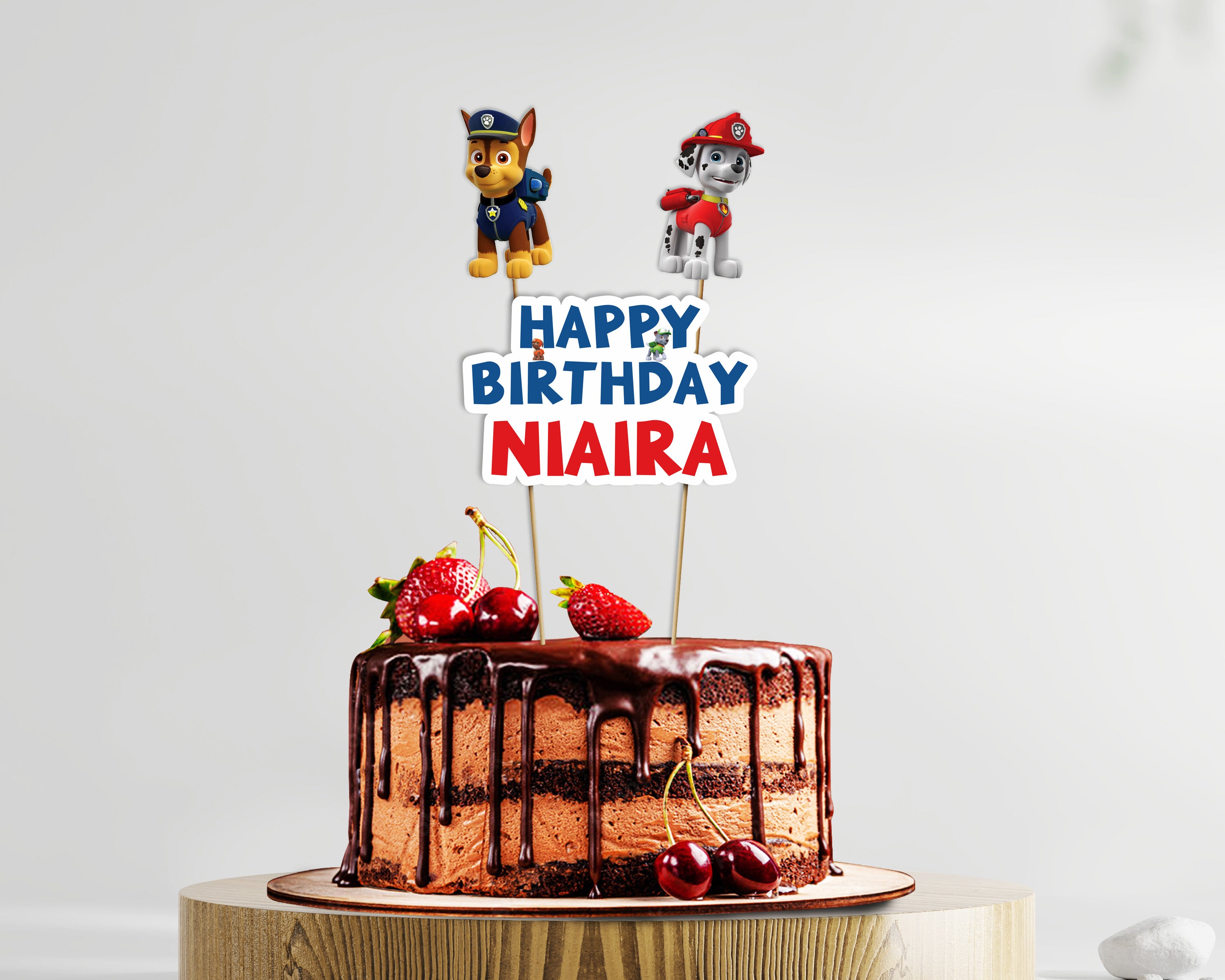 Construction Balloon Rch Paw Patrol Theme Cake Topper | Personalized Party Supplies India