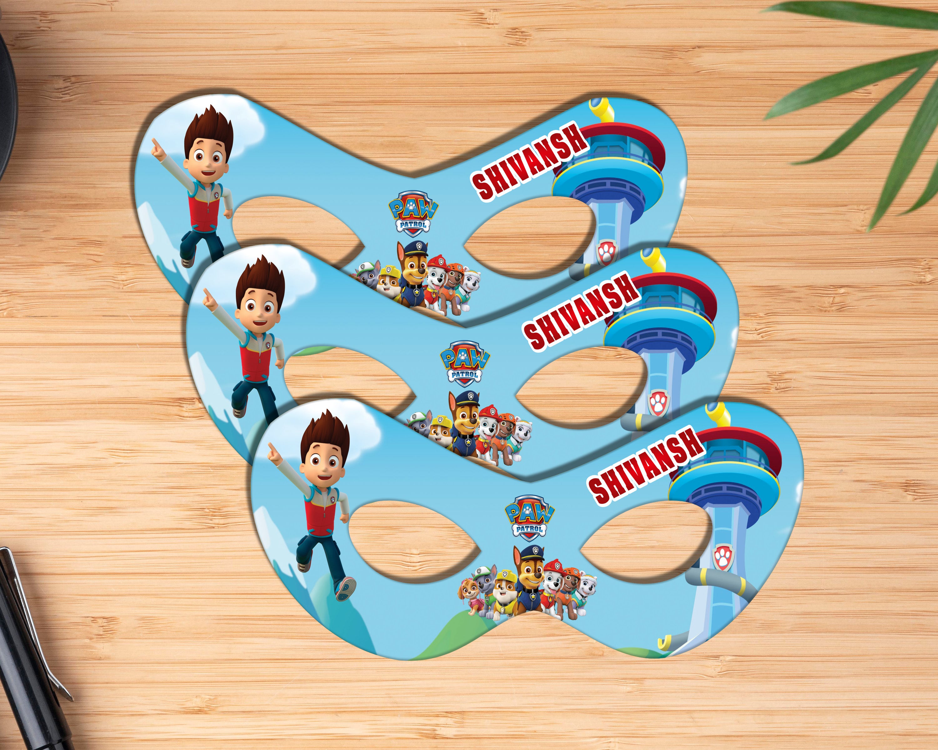 Construction Balloon Rch Paw Patrol Theme Customized Eye Mask | Birthday Party Supplies India