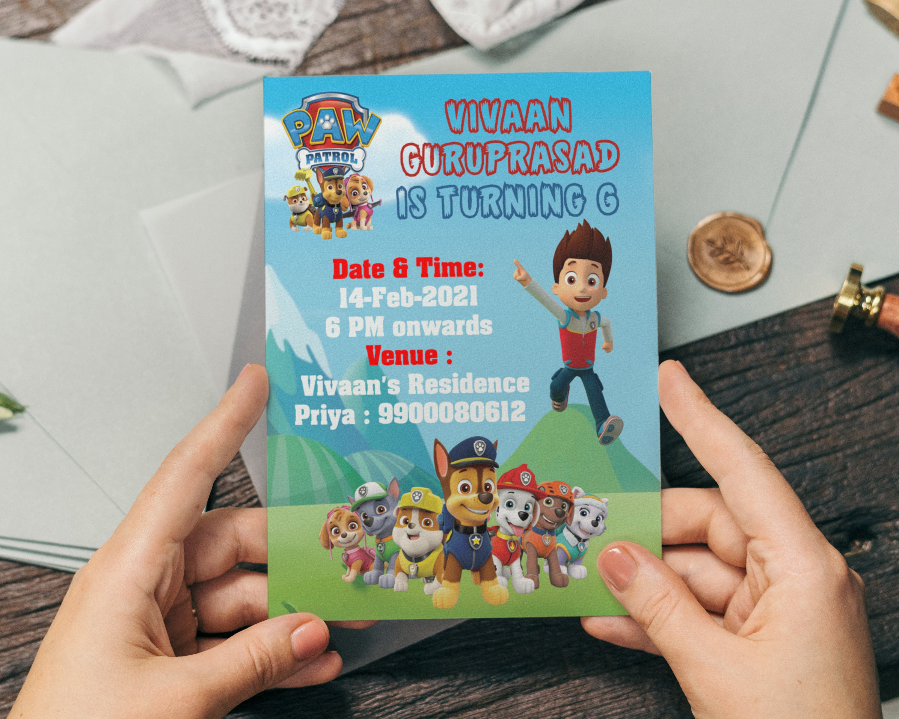Magic Block Batman Paw Patrol Theme Customized Invite | Birthday Party Decorations Online ...
