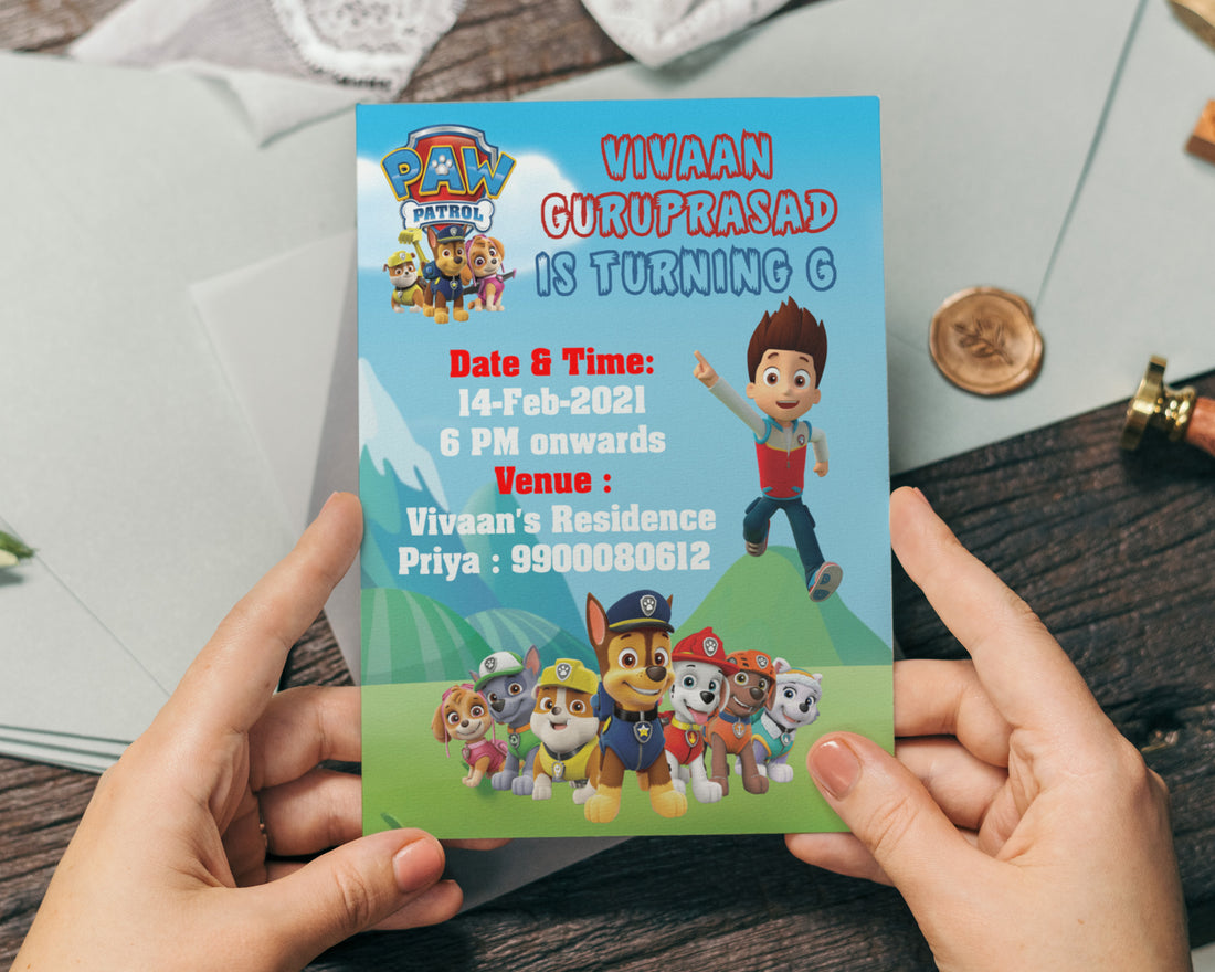 Paw Patrol Theme Invite