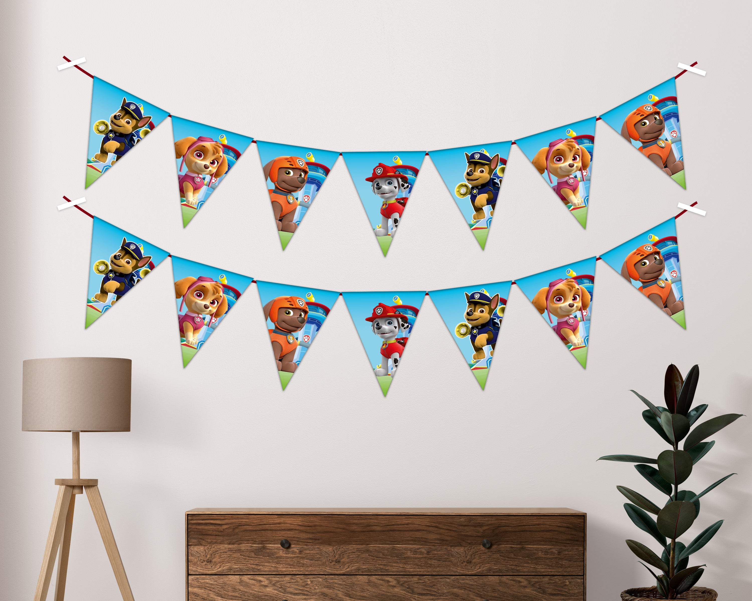 Construction Balloon Rch Paw Patrol Theme Flag Hanging | Personalized Party Supplies Online ...