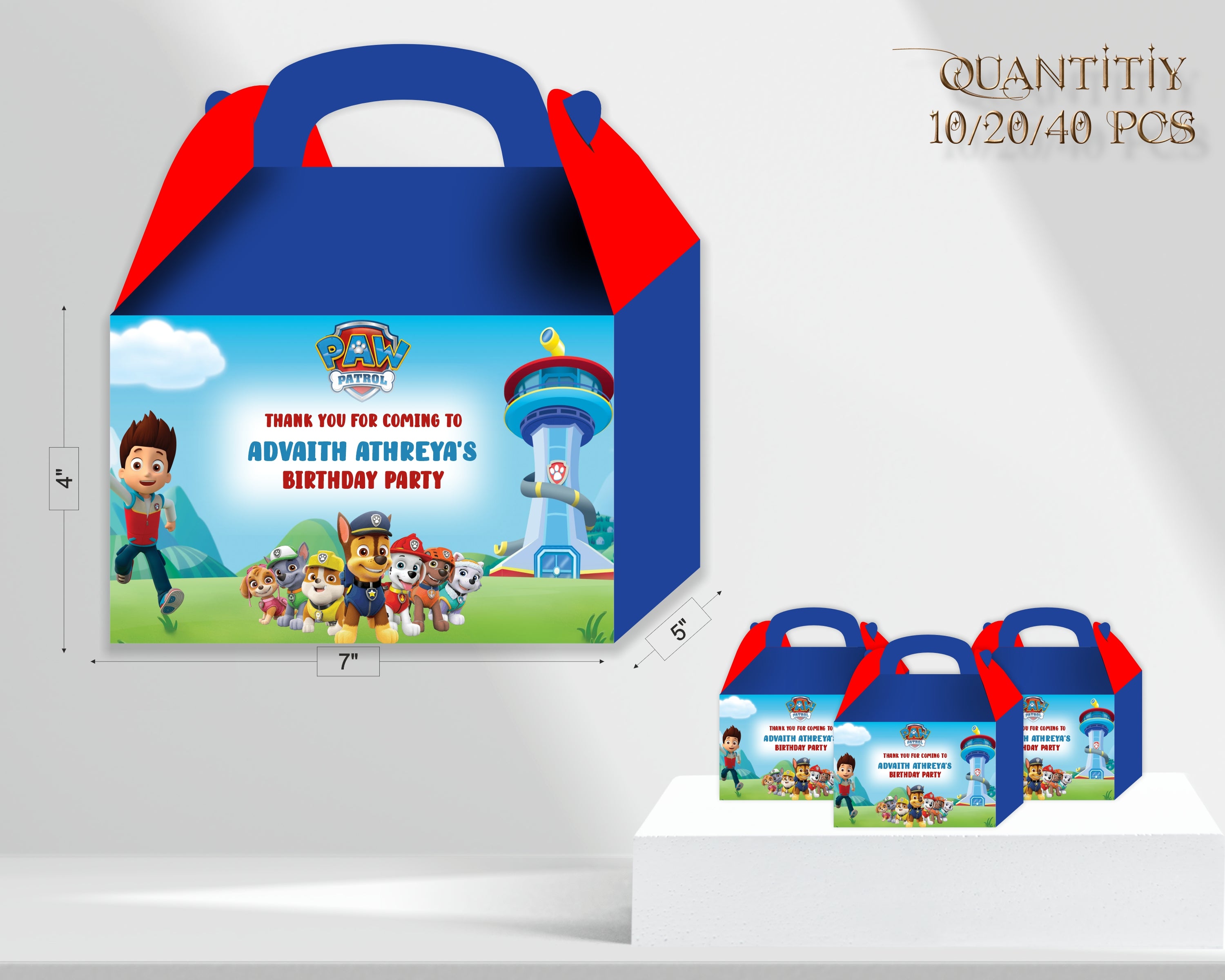 Paw Patrol  Theme Goodie Return Gift Boxes