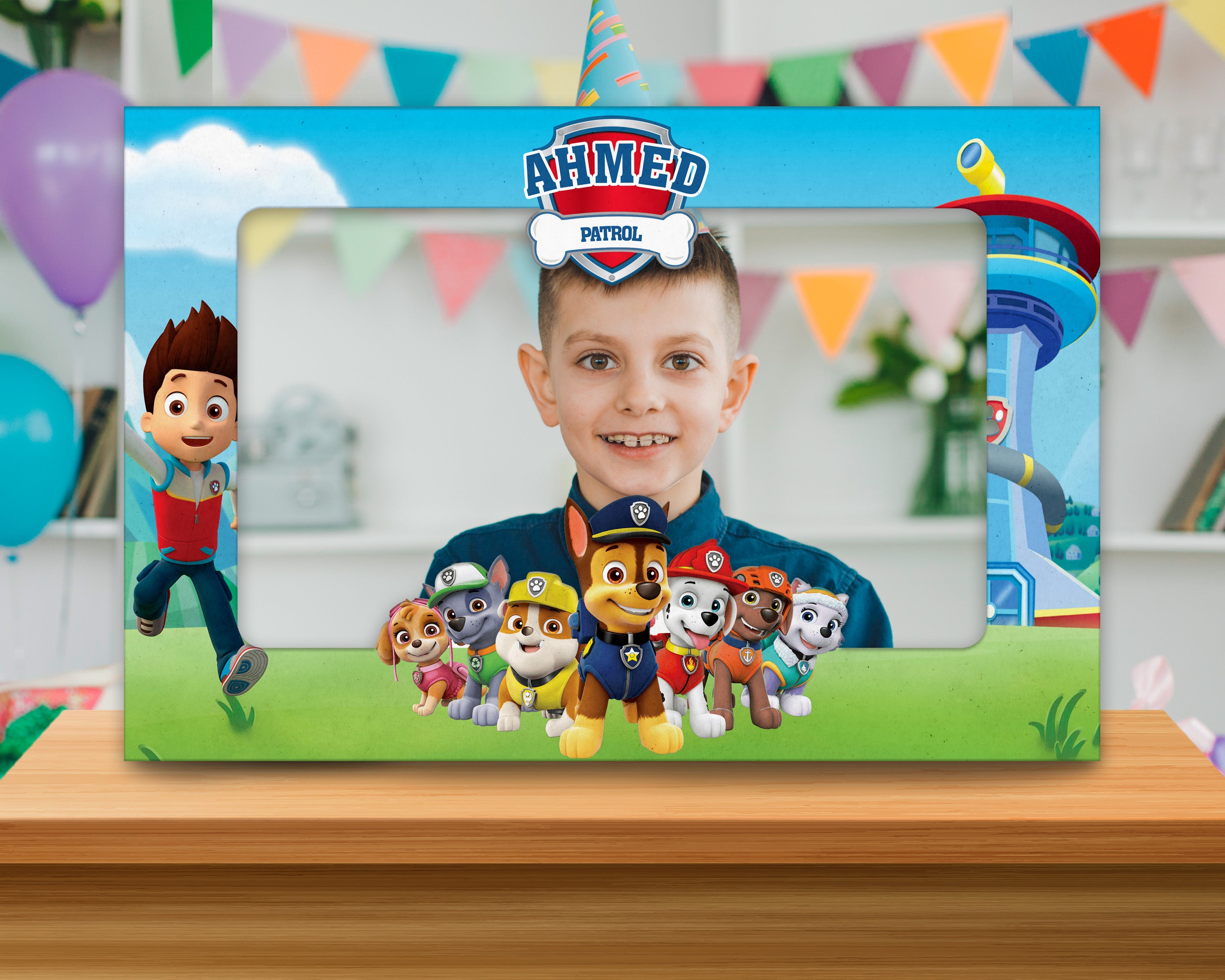 Magic Block Batman Paw Patrol Theme Personalized Photobooth | Birthday Part Supplies ...