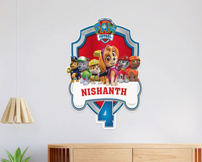 PSI Paw Patrol Theme Personalized Welcome Board