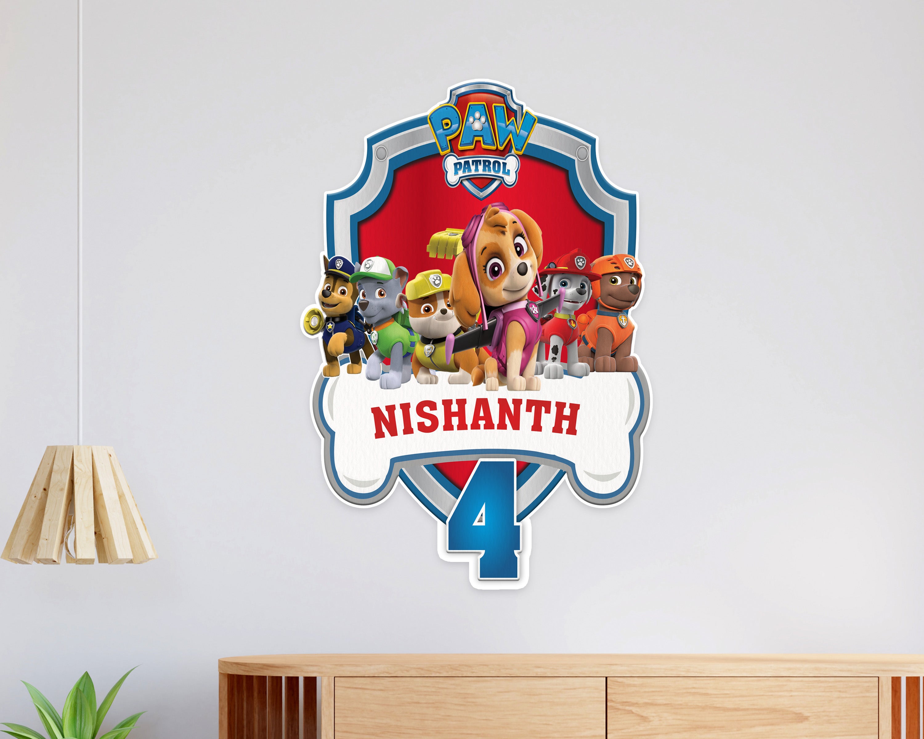 Construction Balloon Rch Paw Patrol Theme Personalized Welcome Board | Birthday Party Supplies ...