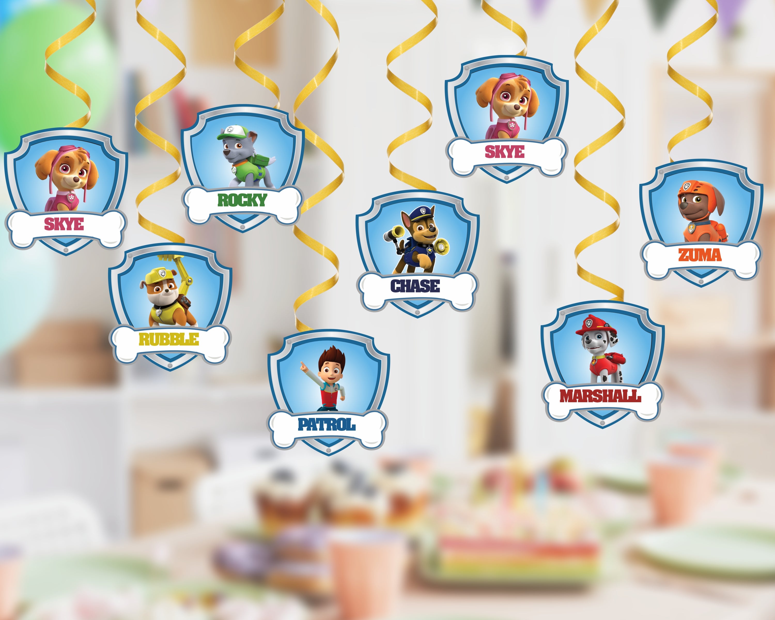 Construction Balloon Rch Paw Patrol Theme Swrils | Customized Birthday Party Supplies Online ...