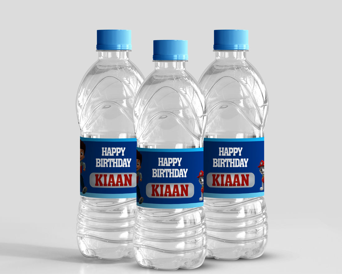 Paw Patrol Theme Water Bottle Stickers