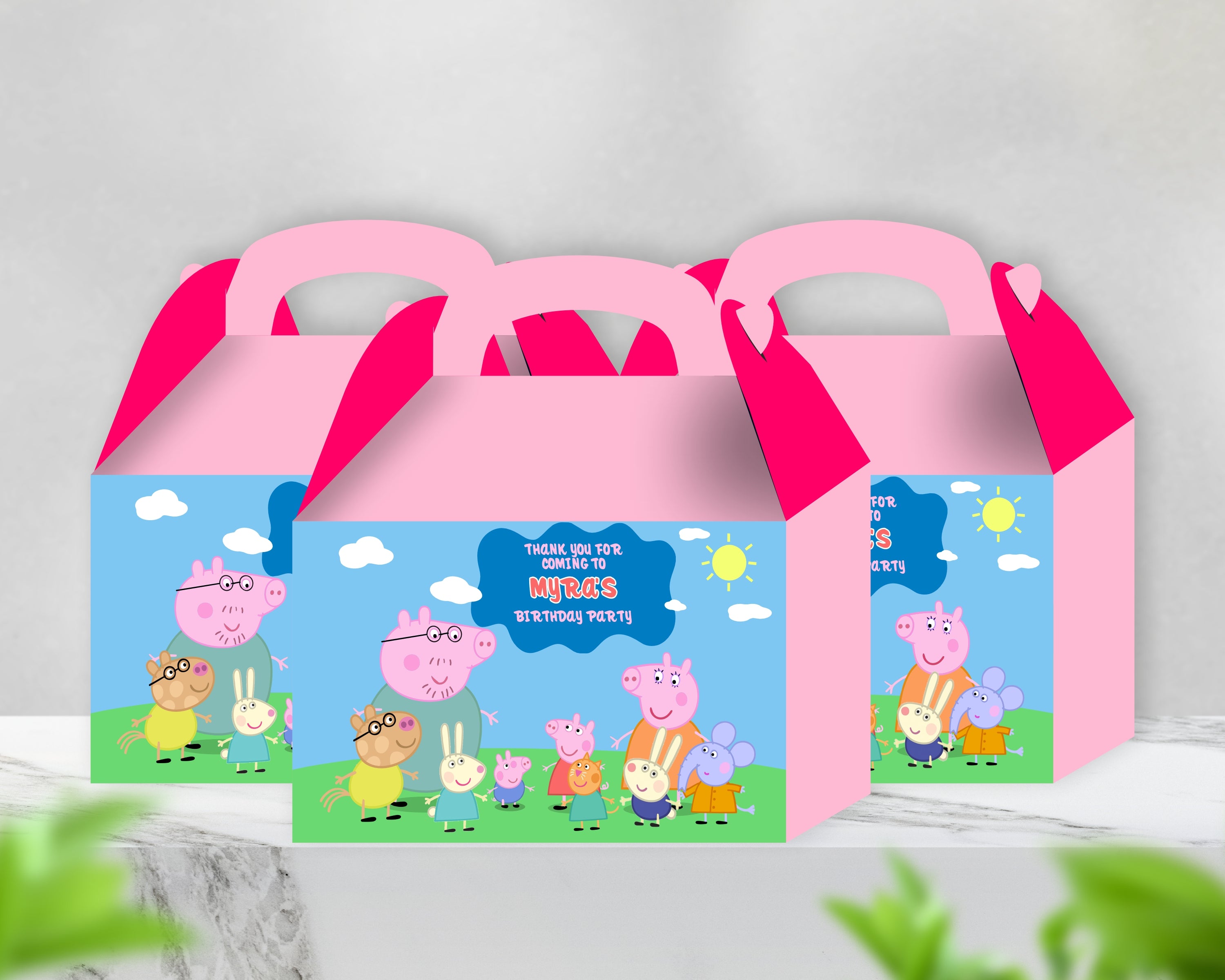 Peppa Pig Theme Goodie Return Gift Boxes