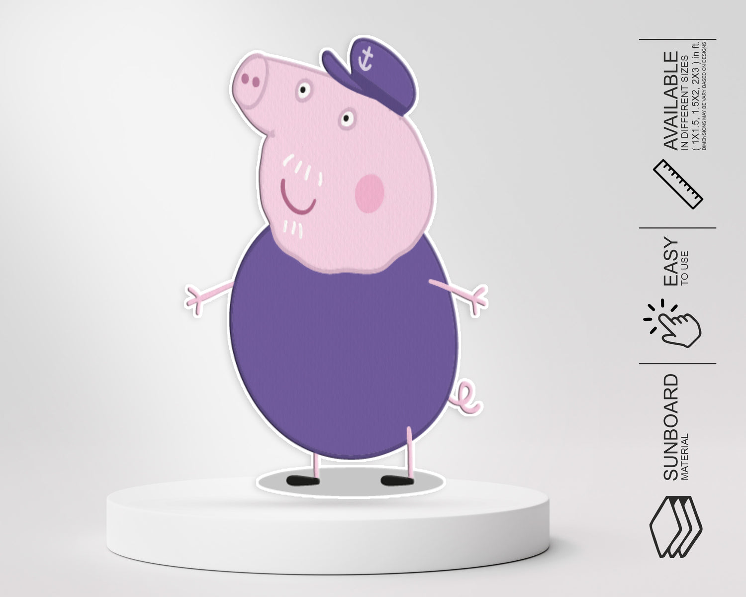 Peppa Pig Theme Violet Cutout | Party Supplies India Online Peppa Pig Theme Violet Cutout | Party Supplies India Online