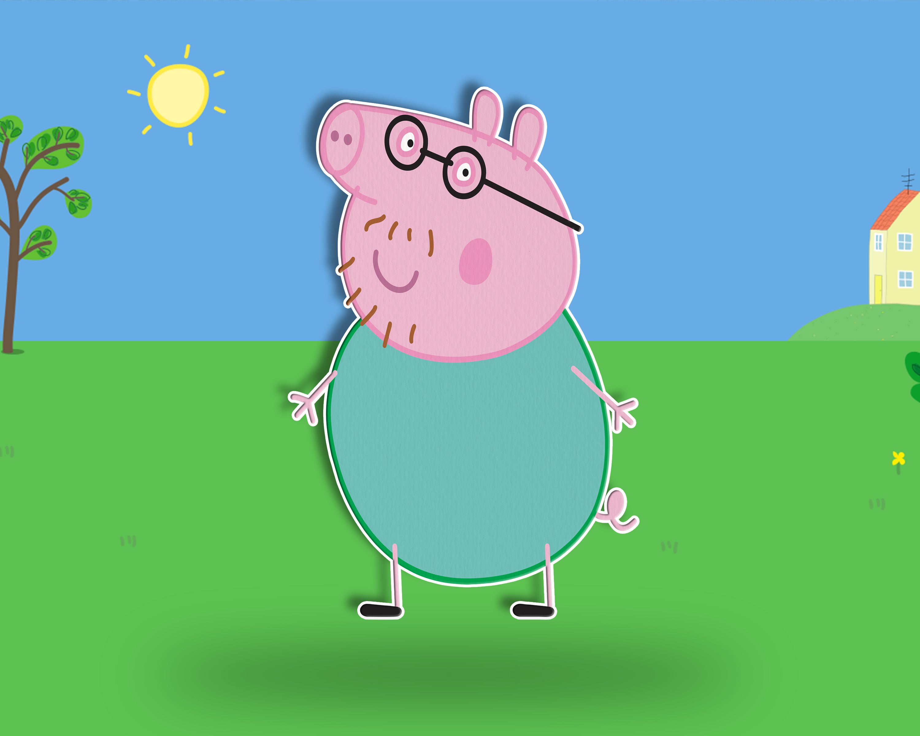 Peppa Pig Theme Green Cutout Party Supplies India Online peppa-pig-theme-green-cutout-party-supplies-india-online