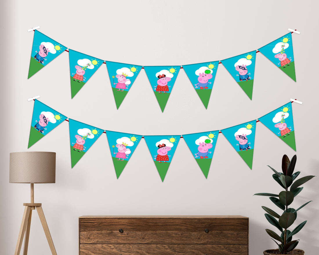 Peppa Pig Theme Flag Hanging
