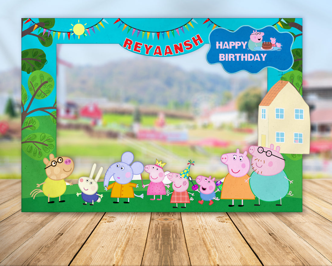 Peppa Pig Theme Personalized Photobooth