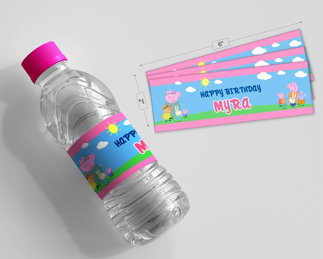 PSI Peppa Pig Theme Water Bottle Sticker
