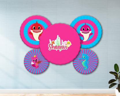 Shark Theme Personalized Paper Fan