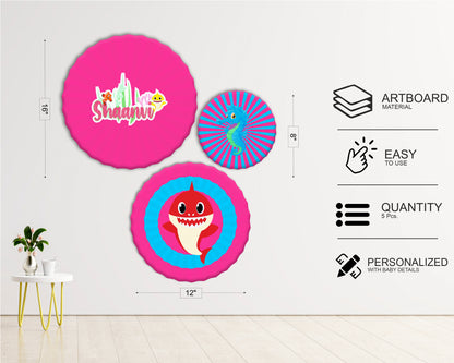 Shark Theme Personalized Paper Fan