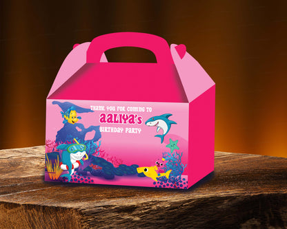 Shark Theme Personalized Goodie Return Gift Boxes