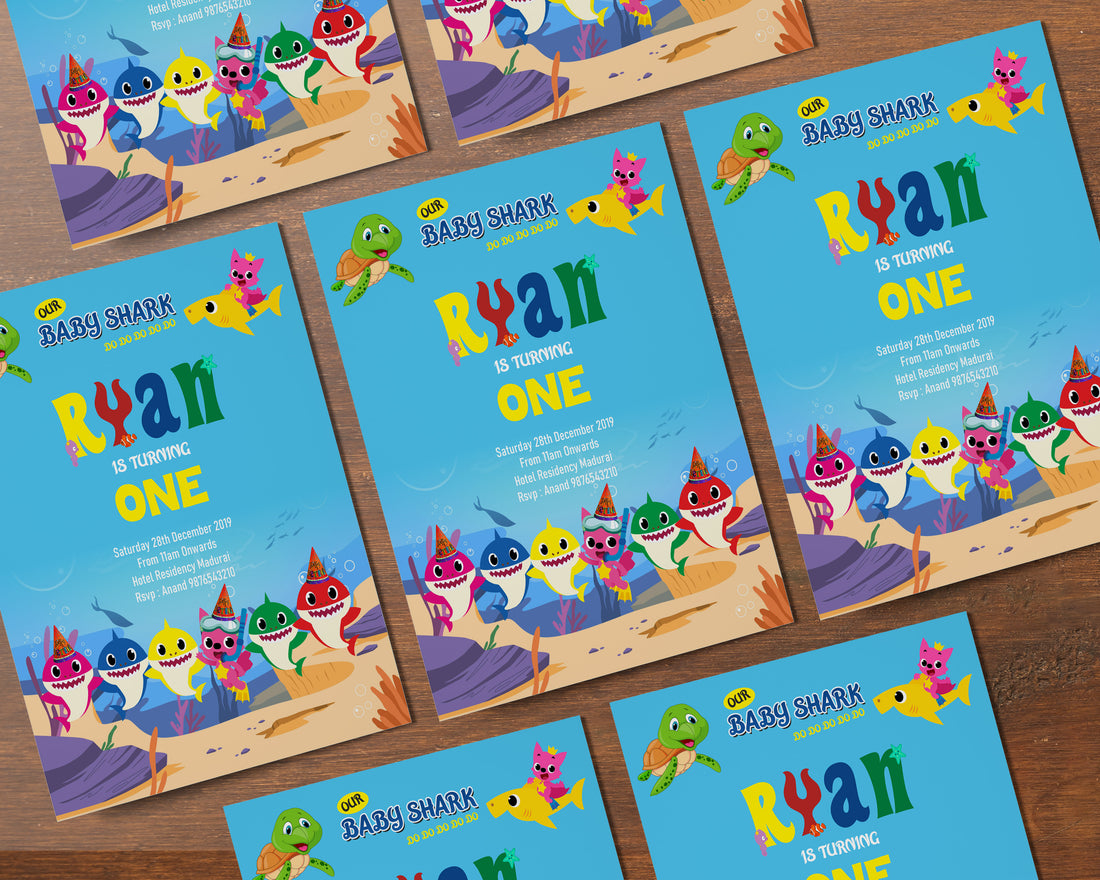 Shark Theme Personalized Invite