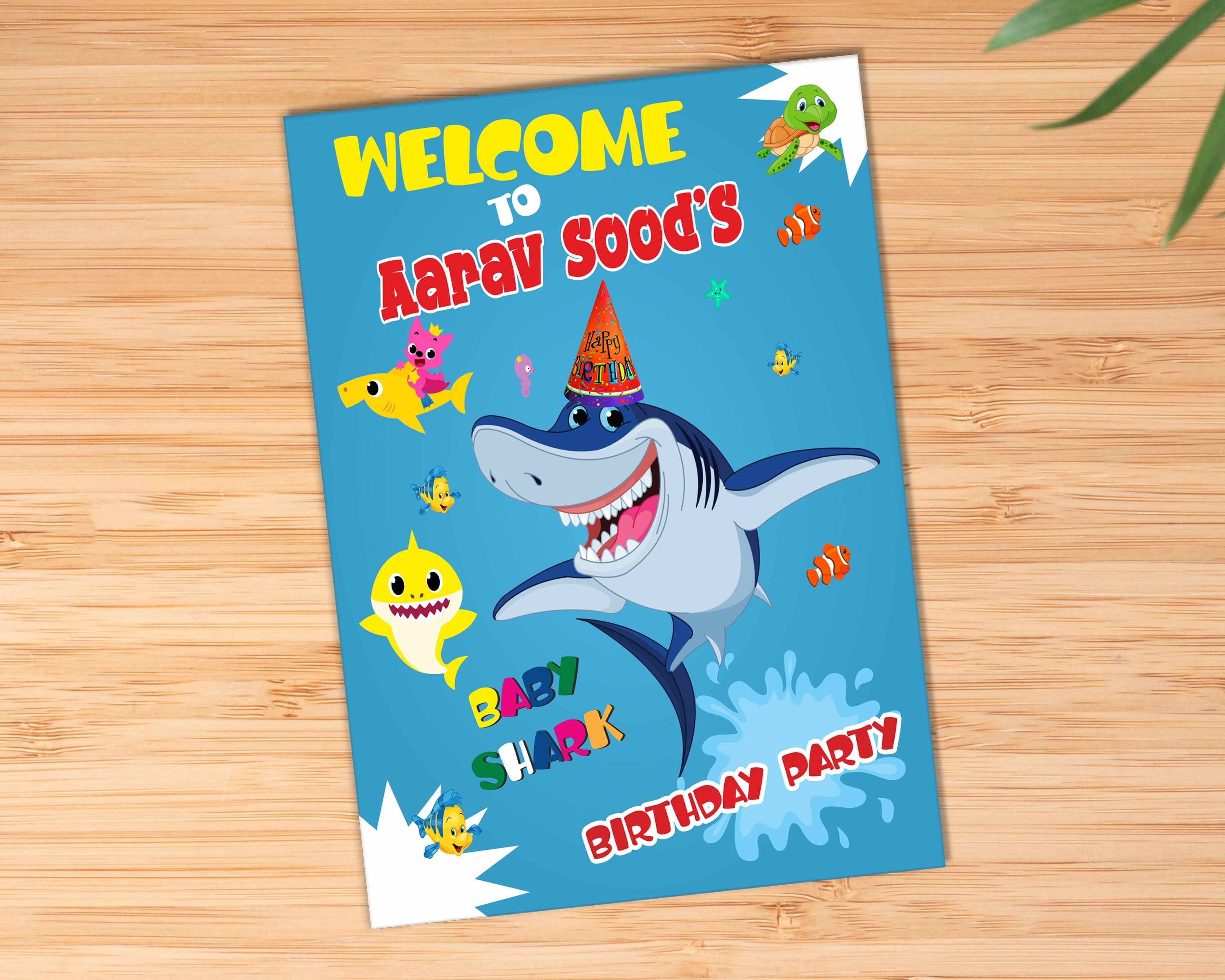 Shark Theme Welcome Board