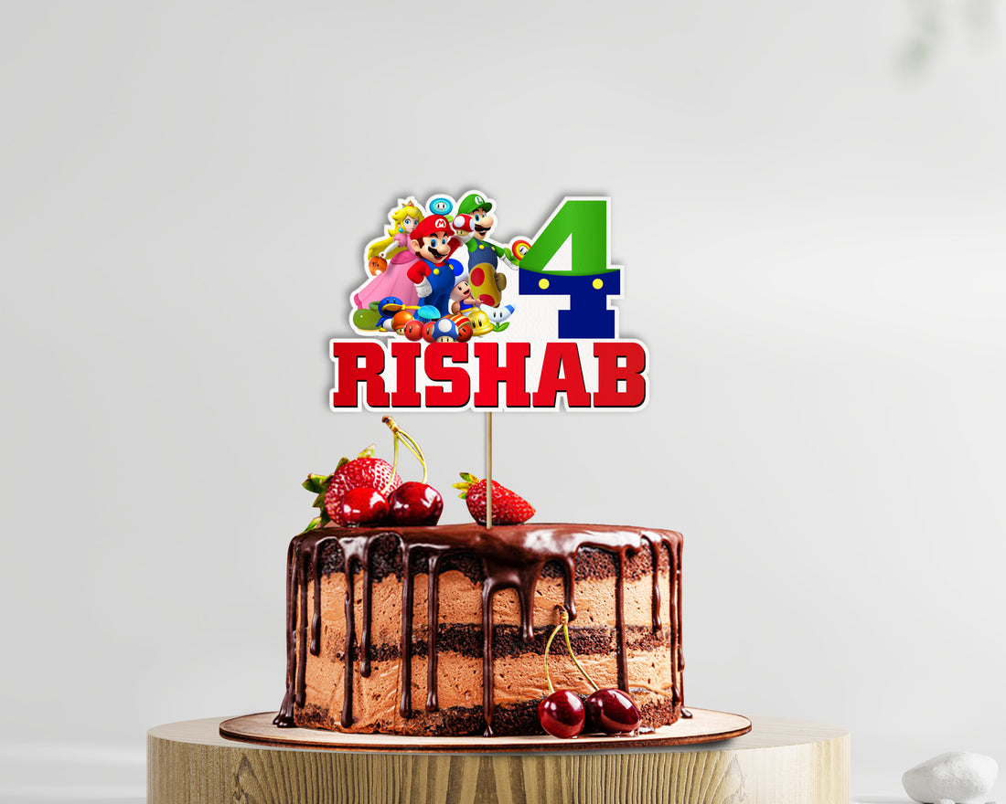 PSI Super Mario Theme Cake Topper