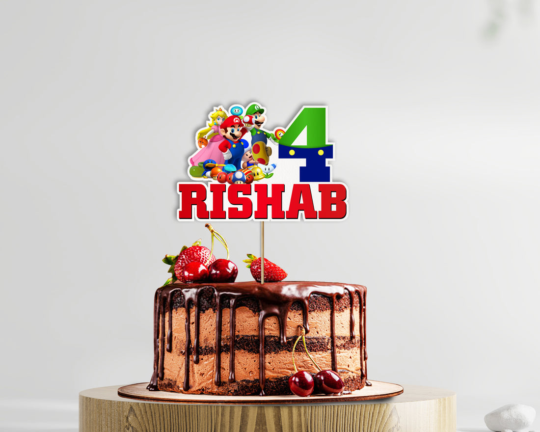 Super Mario Theme Cake Topper